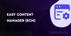 Download Easy Content Manager (ECM) (Premium) GPL WordPress Plugin